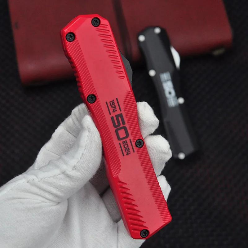 Black Friday  KS9000 OTF50th Anniversary Folding , QualityPocket ,Fruit ,Outdoor Adventure Tool, Fishing LineCutting Tool, Men's Gift,Christmas Gift micro techknife,Black/Rad