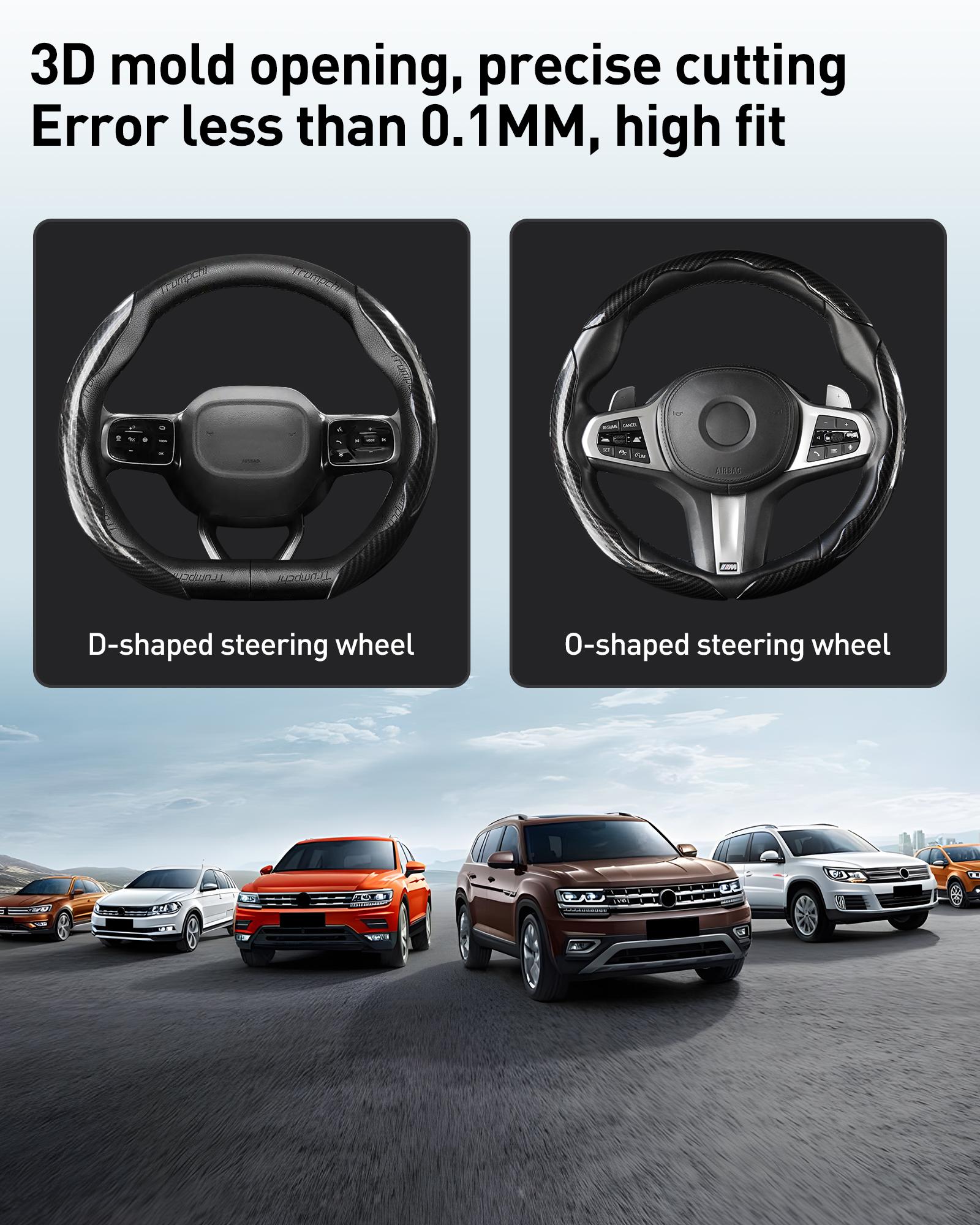 Car Steering Wheel Cover, Non-slip Design Steering Wheel Protector, Universal Car Steering Wheel Cover for 15 Inch, Decor Gadgets, Car Accessories, Men Gifts, Car Essentials, Vehicle, for Racing