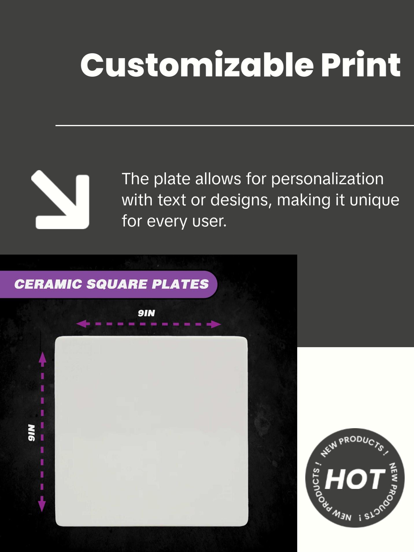 Mother’s Day Gift, Personalized Recipe Plate, Custom Plate, Family Recipe Keepsake, Custom Recipe Gift, Handwritten Plate, Square Plate Ceramic Traditional Collection