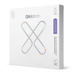 D'Addario 11-52 Light, XS Phosphor Bronze Coated Acoustic Guitar Strings 3-Pack