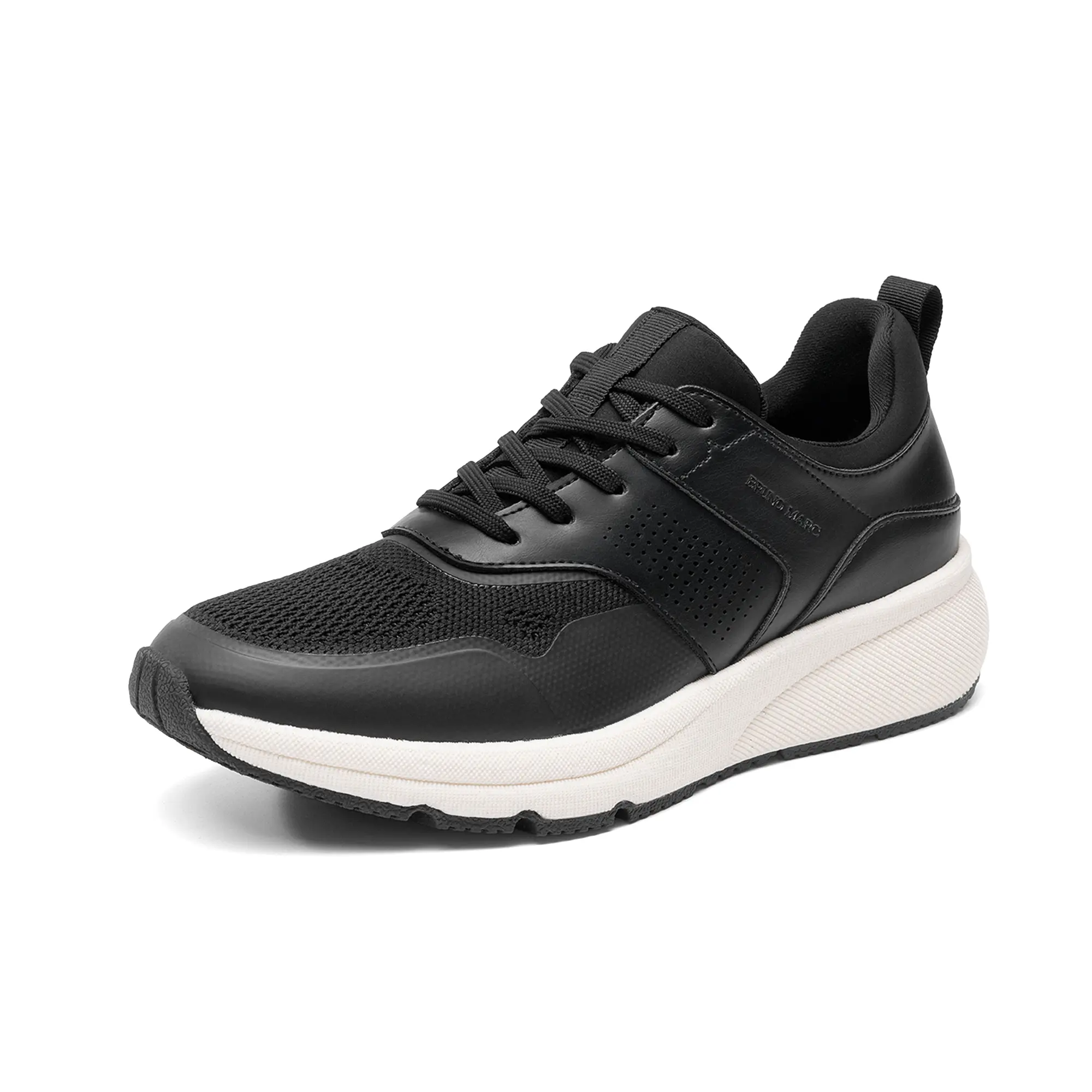 【BRUNO MARC Anniversary】 Men's Closed Round-Toe Lace-Up Casual Dress Sneakers - Formal Yet Casual Footwear with Clean Aesthetic Trainers Design for Daily Wear, All Seasons, US Sizes