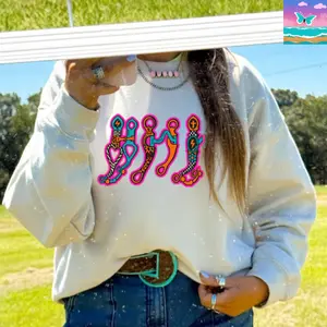 Colorful bit Crewneck & T-shirt, Western cowboy Graphic Hoodie, Trending western Graphic Hoodie, Western Boutique, Handmade, cowboy stuff, western sweatshirt, Outdoorsy gifts