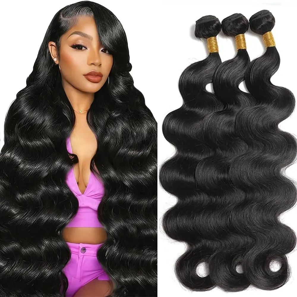 Ramiss 12A Brazilian Body Wave Straight Hair Bundles Human Hair Quick Weave Bundles 2x6 4x4 Lace Closure with Bundles Virgin Human Hair Weave Bundles Traditional Sew in Extensions  #SummerWins #DealsForYouDays