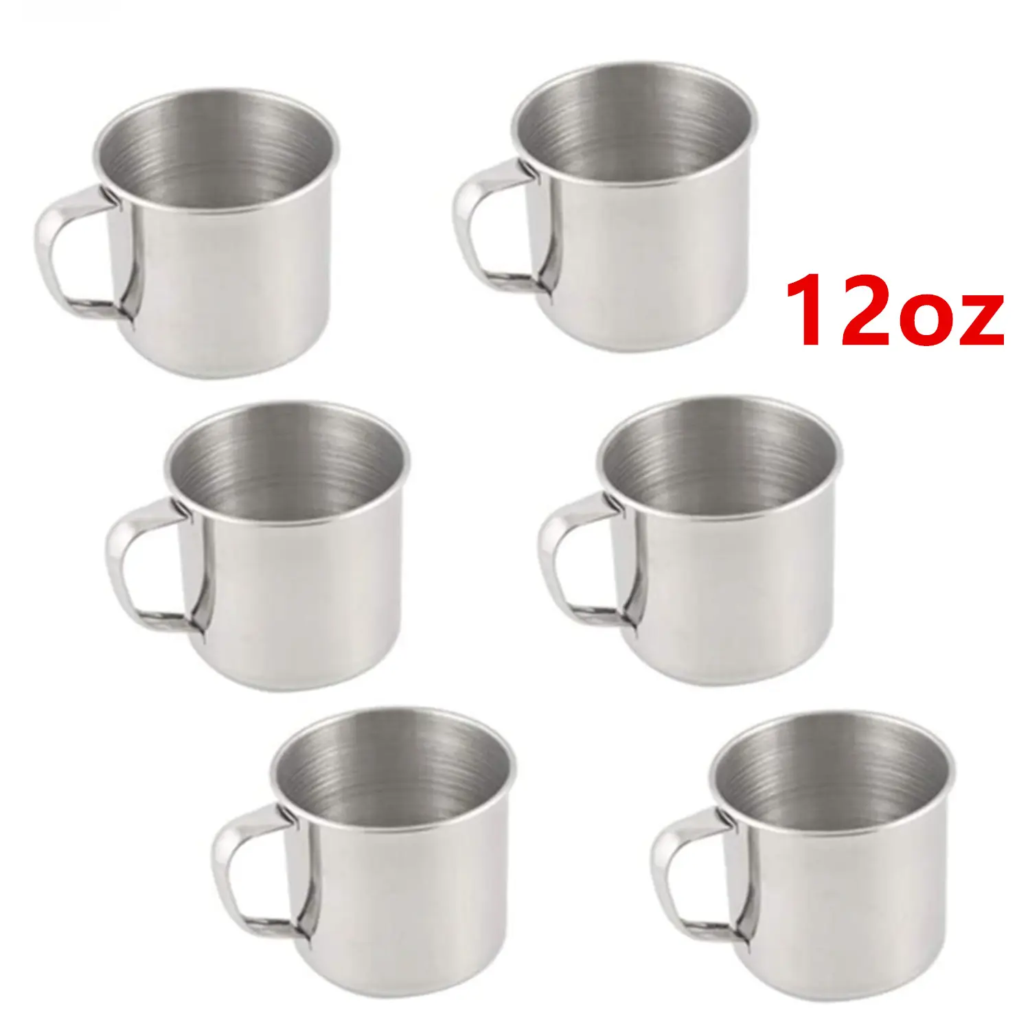 6-Pack 12oz Camping Coffee Mugs – Reusable Drinking & Soup Cups for Camping, Hiking & Outdoor Use