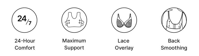 Shapellx Bare Essentials AirSlim Unlined Lace Underwired Uplift Bra