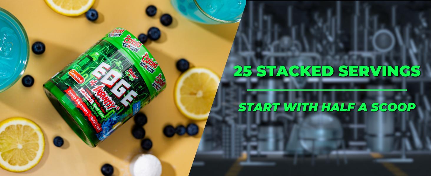 Psycho Pharma Edge of Insanity Pre-Workout (25 Servings) Fitness Supplement