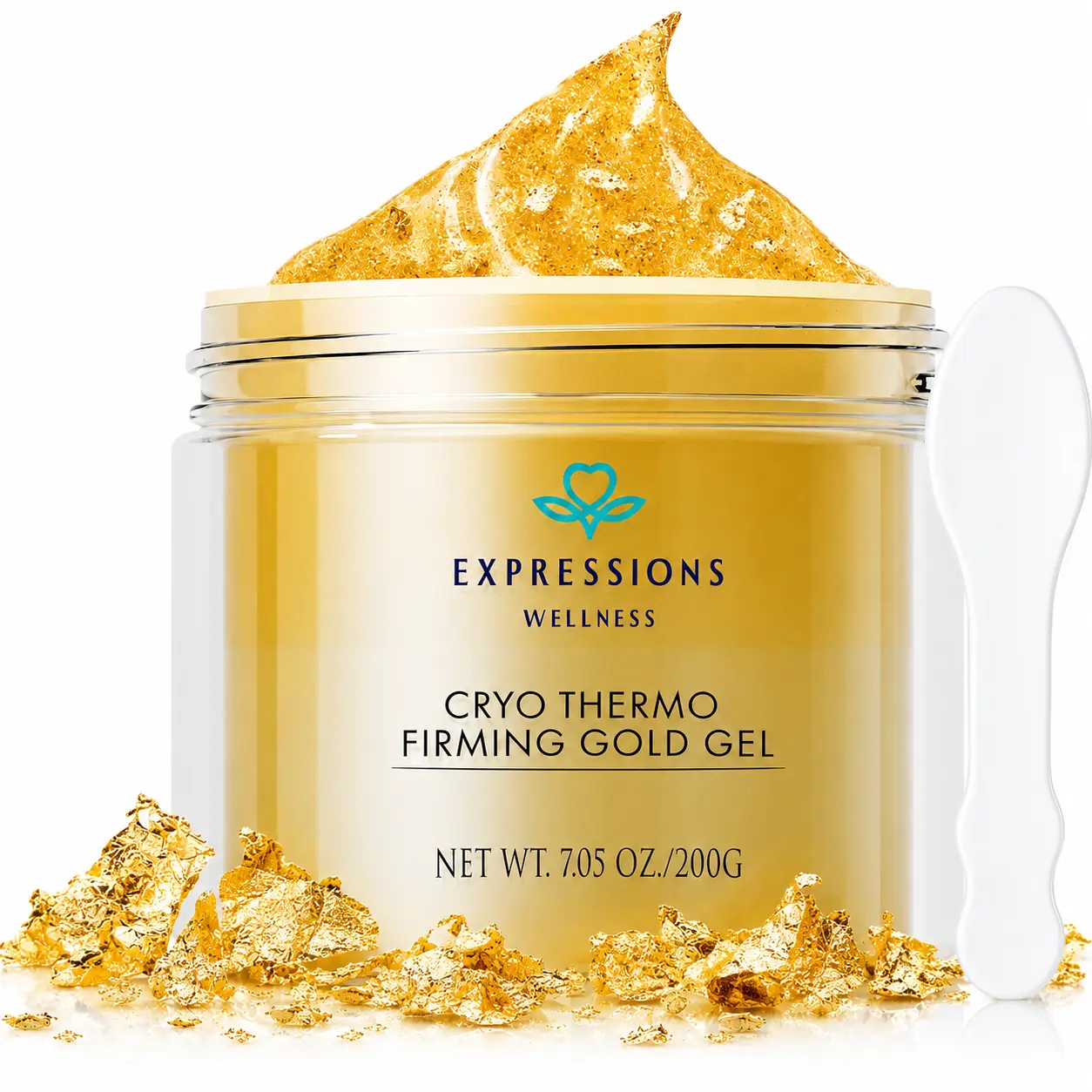 15-Day Gold Anti Cellulite Massage Cream | Sculpting & Skin Tightening Body Cream | Cryo Thermo Firming Gel for Belly, Thighs, Butt & Arms | Smooth the Appearance of Cellulite | Body Contouring & Smoothing Care | 200g#backtoschool