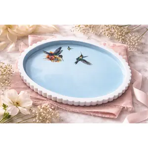 Handcrafted Marble Resin Trinket Tray | Eco Resin Jewelry Tray | Minimalist Organizer for Women & Men | Handmade Home Deco