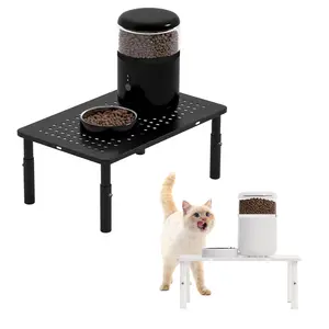 Adjustable Automatic Cat Feeder Stand Non Slip Elevated Holder for Cats Puppies Fits Most Feeders & Water Dispensers