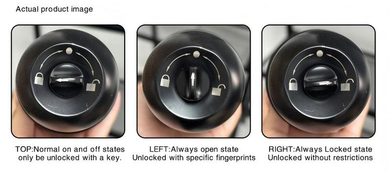 Valentine's Day Gift EUERTE Smart Fingerprint Door Lock 3-in-1 with TT App Control & 5S Auto-Lock Rechargeable Battery for Rooms Offices Apartments Warehouses Garages Black Friday Gift