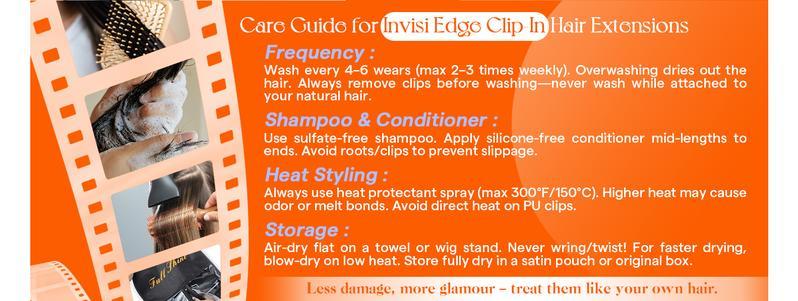 Full Shine Injection Hair Extensions Real Human Hair Clip ins Blonde Highlight Seamless Clip in Human Hair Extensions PU Skin Weft Add Volume 6 Pcs 100 Grams Hairpiece #TikTokShopBlackFriday