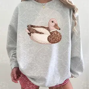 Quilted Patchwork Hen Duck Sweatshirt