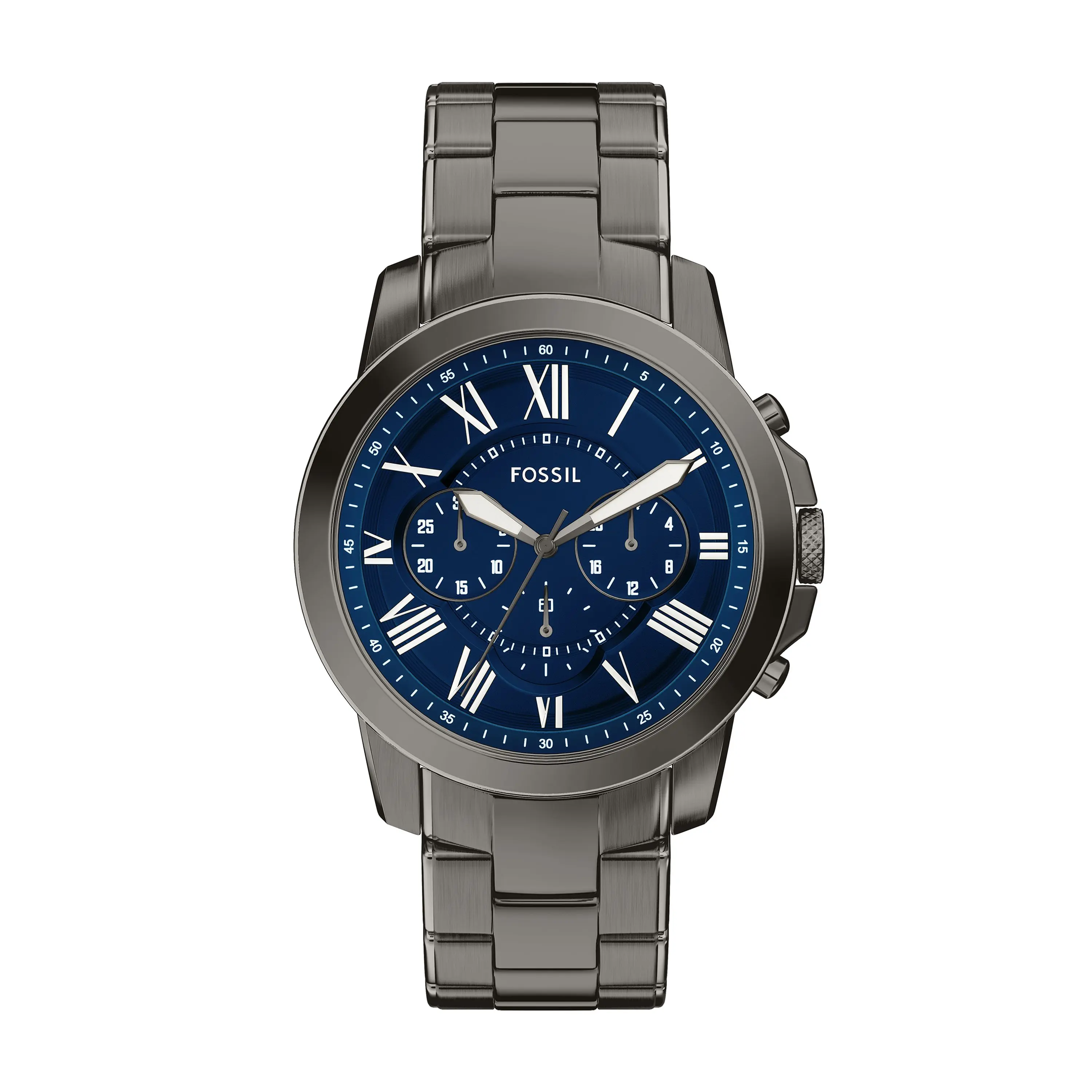 Fossil Men's Grant 44mm Chronograph Gunmetal Stainless Steel Watch