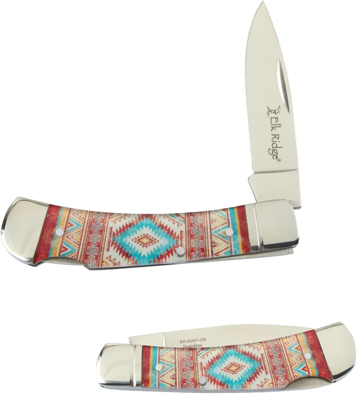 Elk Ridge Traditional Lock Back Folding Pocket Knife, 6.5-inches Overall ER-42451