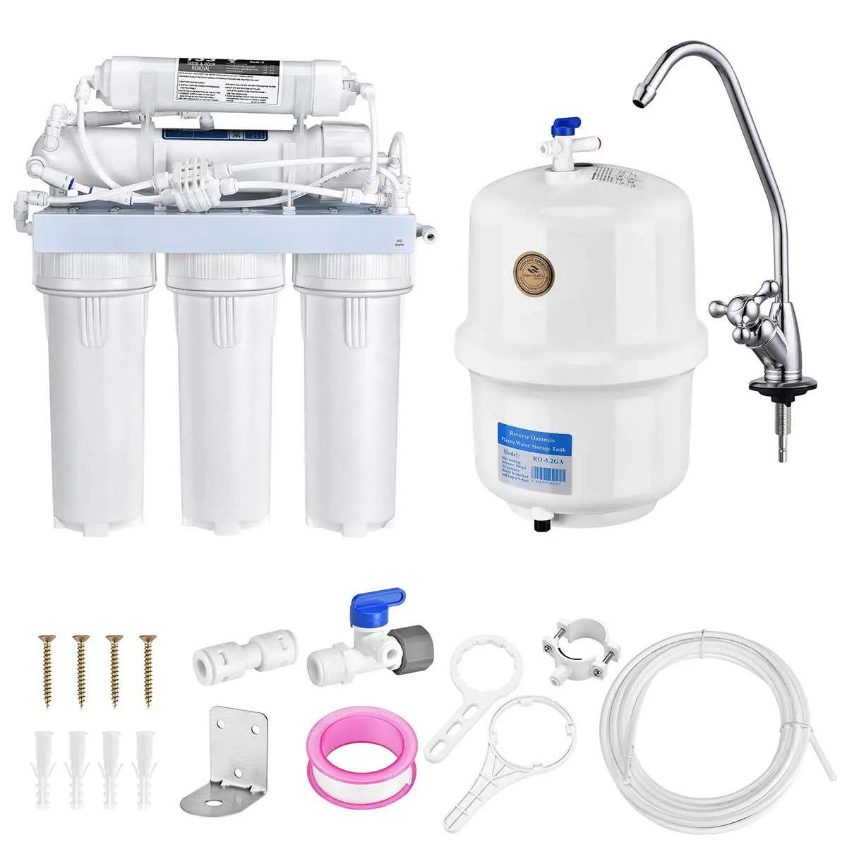 6L Gravity Water Filter Straw System + 2 Water Pouches – 0.1um Ultra-Filtration
