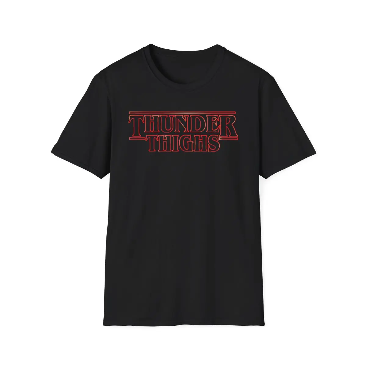 Thunder Thighs Funny Parody Unisex Softstyle T-Shirt Casual Classic