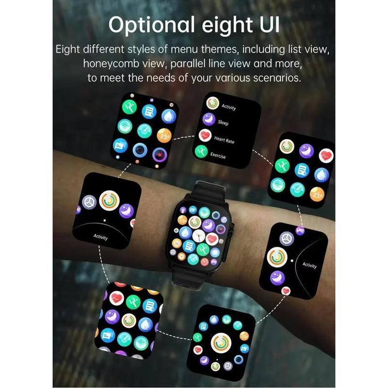 T900Ultra Smartwatch Bluetooth Talk Smartwatch Message Alert Heart Rate Monitor Sports Watch for Android IOS Men Women