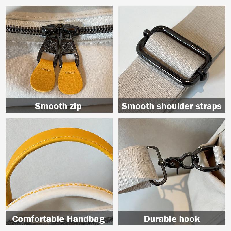 Lightweight Nylon Crossbody Bag for Women – Large Capacity Shoulder Purse with Front Pocket for Daily Use