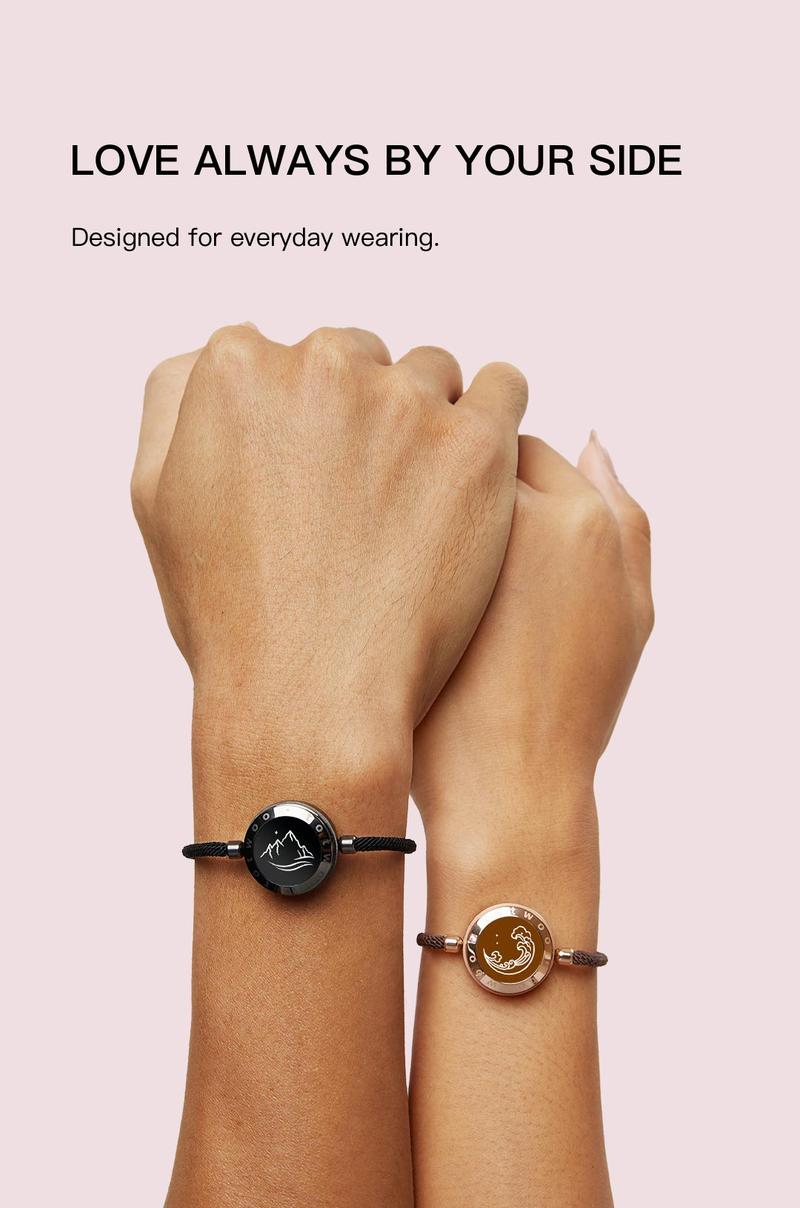 totwoo Mountain&Sea Long Distance Touch Bracelets Functional Love Connect Gift For Boyfriend or Girlfriend or your Family totwoo Mountain&Sea Long Distance Touch Bracelets Functional Love Connect Gift For Boyfriend or Girlfriend or your Family