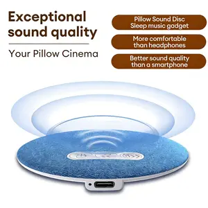 Bluetooth Pillow Speaker for Sleeping, Mini Portable Under Pillow Speaker with White Noise Timer Wireless Sleep Aid with Stereo Bass Private Sleep Headphones for Adult Kids