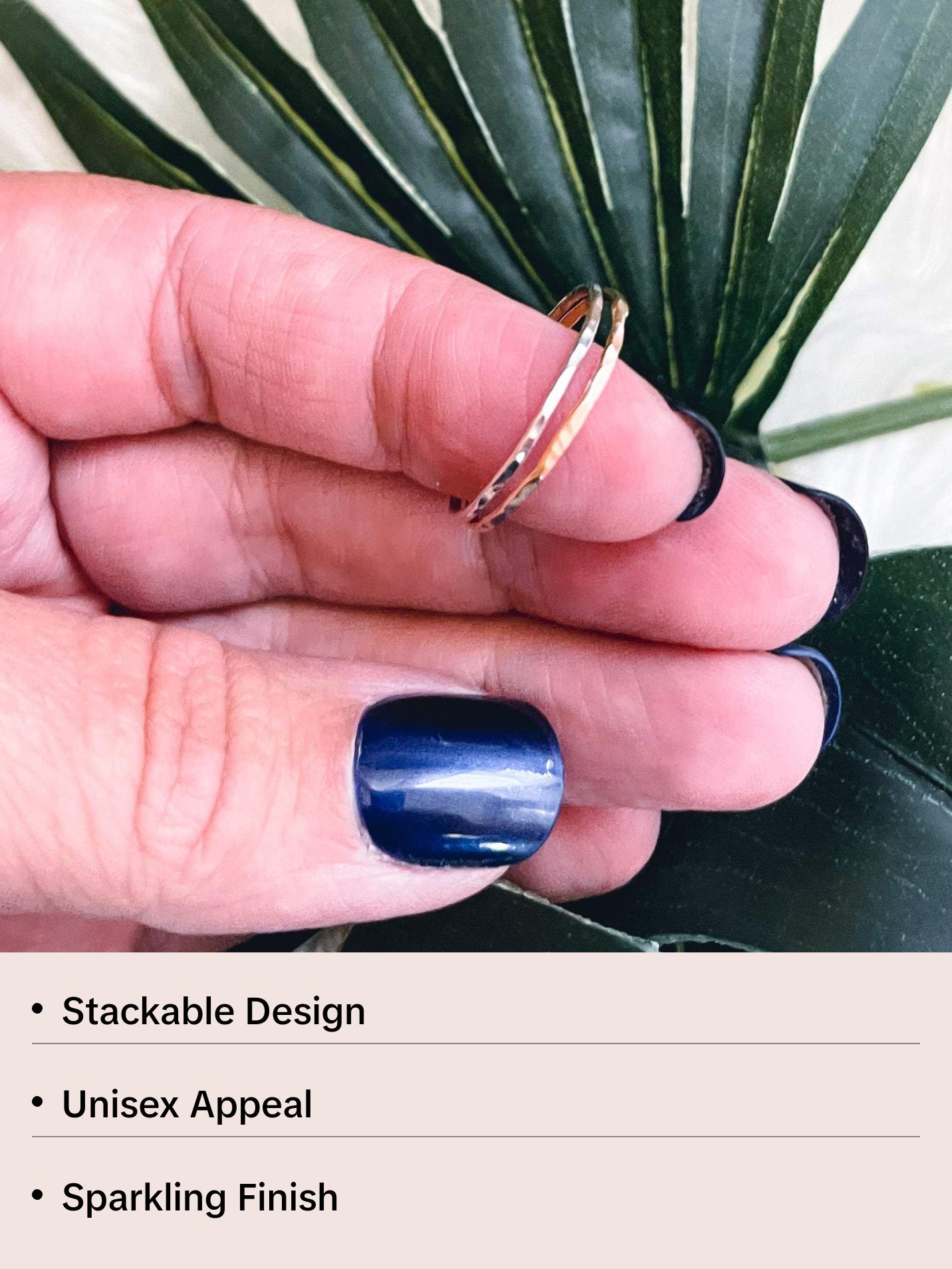 Pre-sale! Beveled Mia 1 mm Stacking Ring