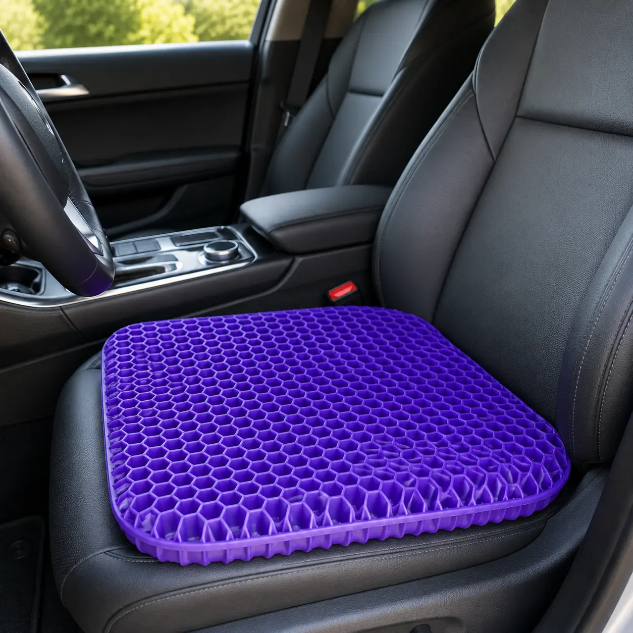 Gel Seat Cushion, Cooling seat Cushion (Super Large & Thick), Breathable Honeycomb Design Absorbs Pressure Points Seat Cushion, Gel Cushion for Office Chair, Home Car seat Cushion for Wheelchair