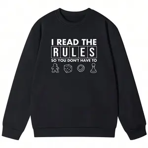 Ultimate Board Game Gift Sweatshirt – Funny ‘I Read The Rules’ Long Sleeve Tee