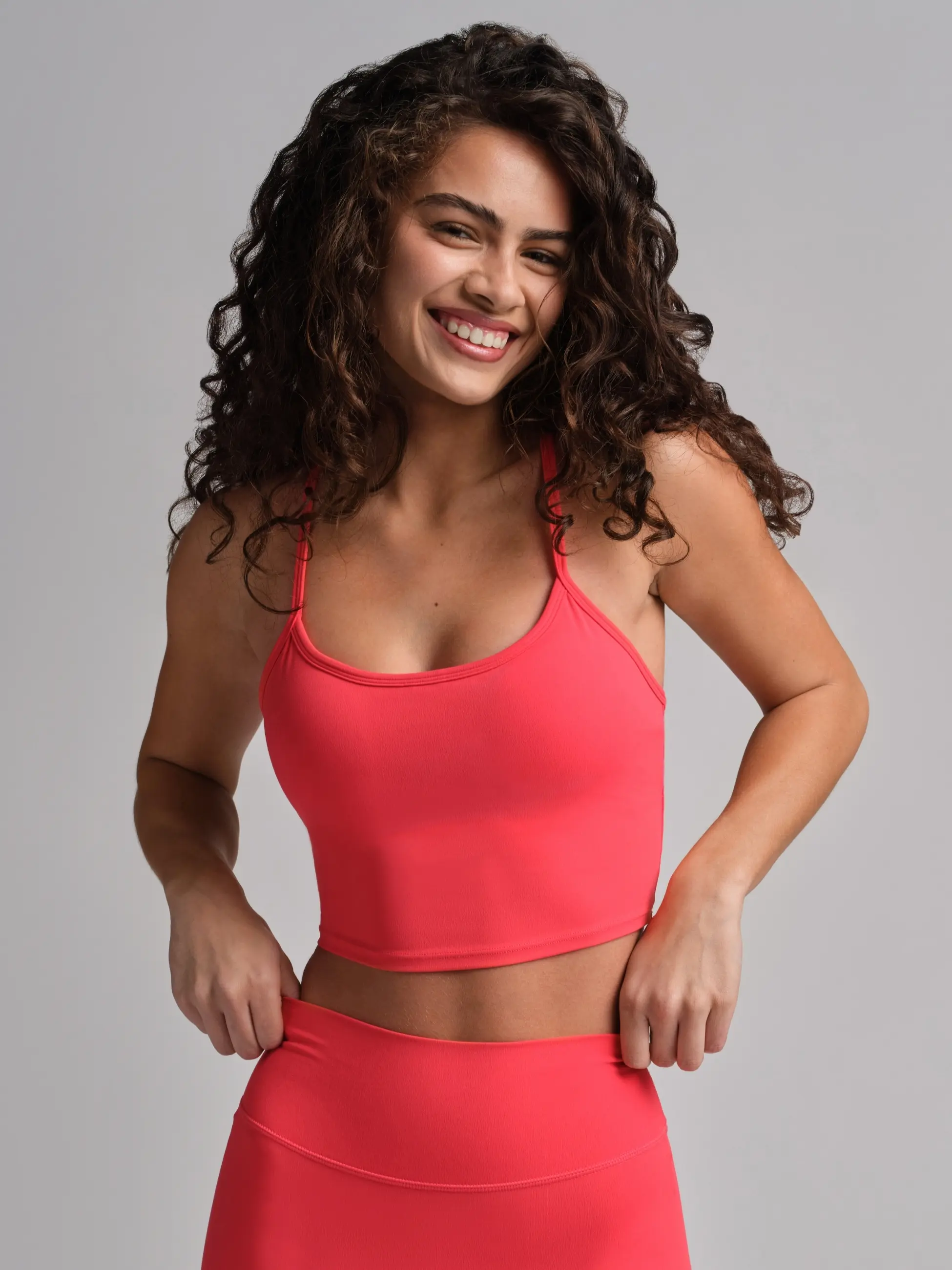 Comfrt | ComfrtCore Strappy Crop Tank | Thin Strap Crop Athleisure Tank Top