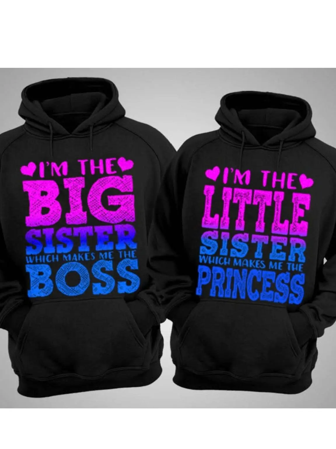 Big Sister Little Sister Matching Shirts, Sibling Matching Sweatshirt, Sisters Matching Hoodie, Family Outfit