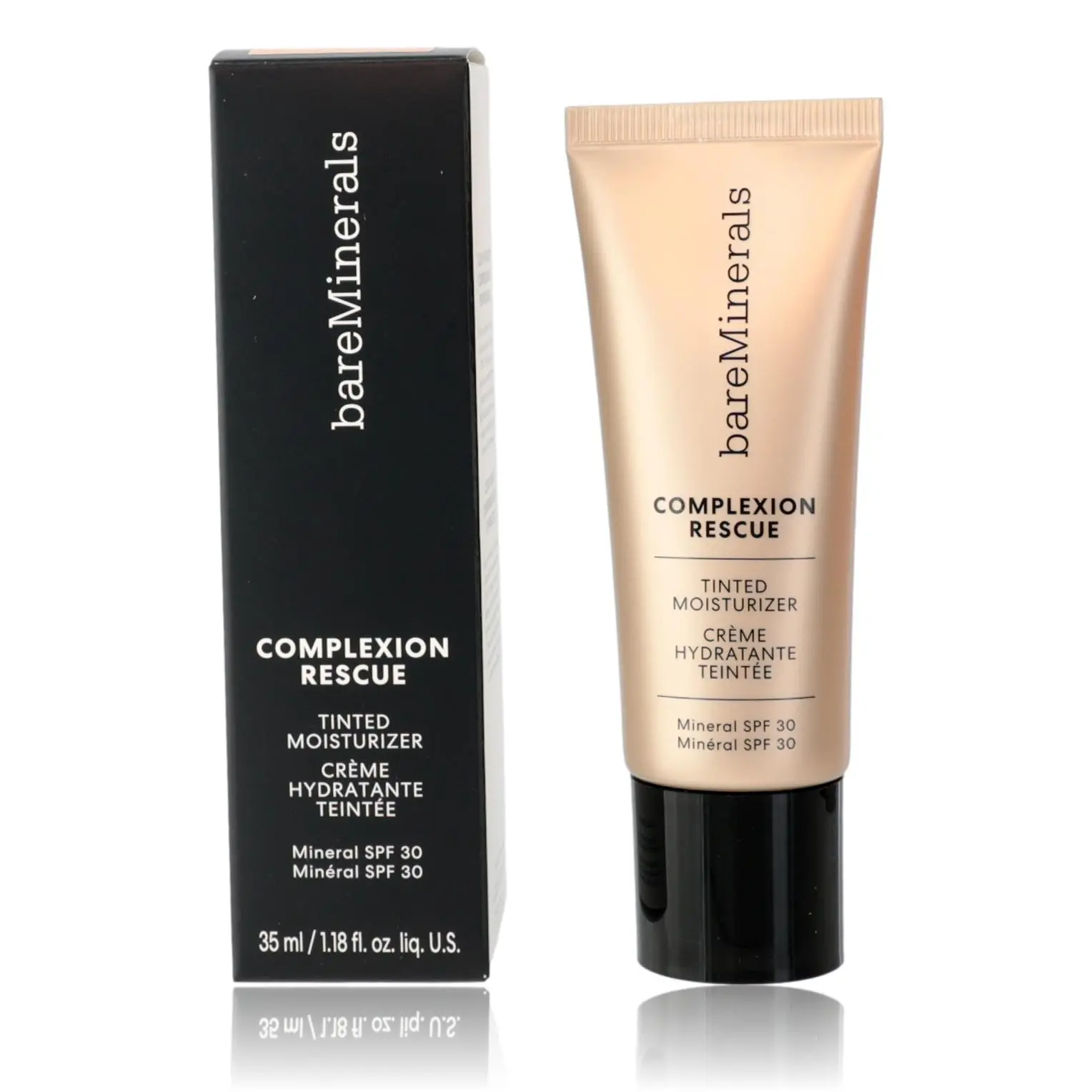 Bare Minerals Complexion Rescue Hyaluronic Acid Tinted Cream - 1.18oz, SPF 30 UV Protection, Moisturizing Cream, Opal 01
