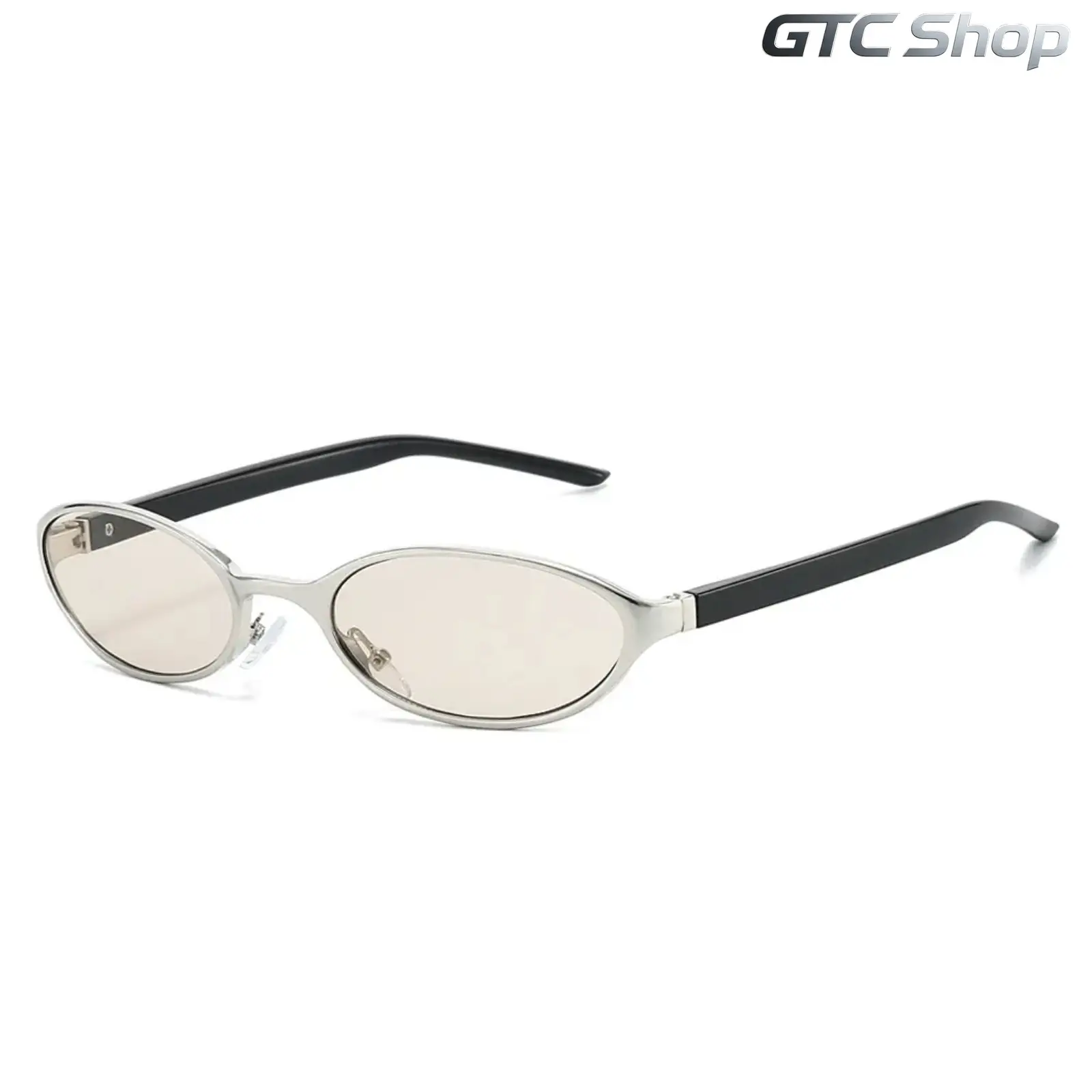Unisex 3-Piece 2026 Futuristic Cat Eye Sunglasses - Silver Metal Full Rim Oval, UV Protection, Lightweight Streetwear Accessories, Korean Fashion Funky Unique Gifts for Daily Styling