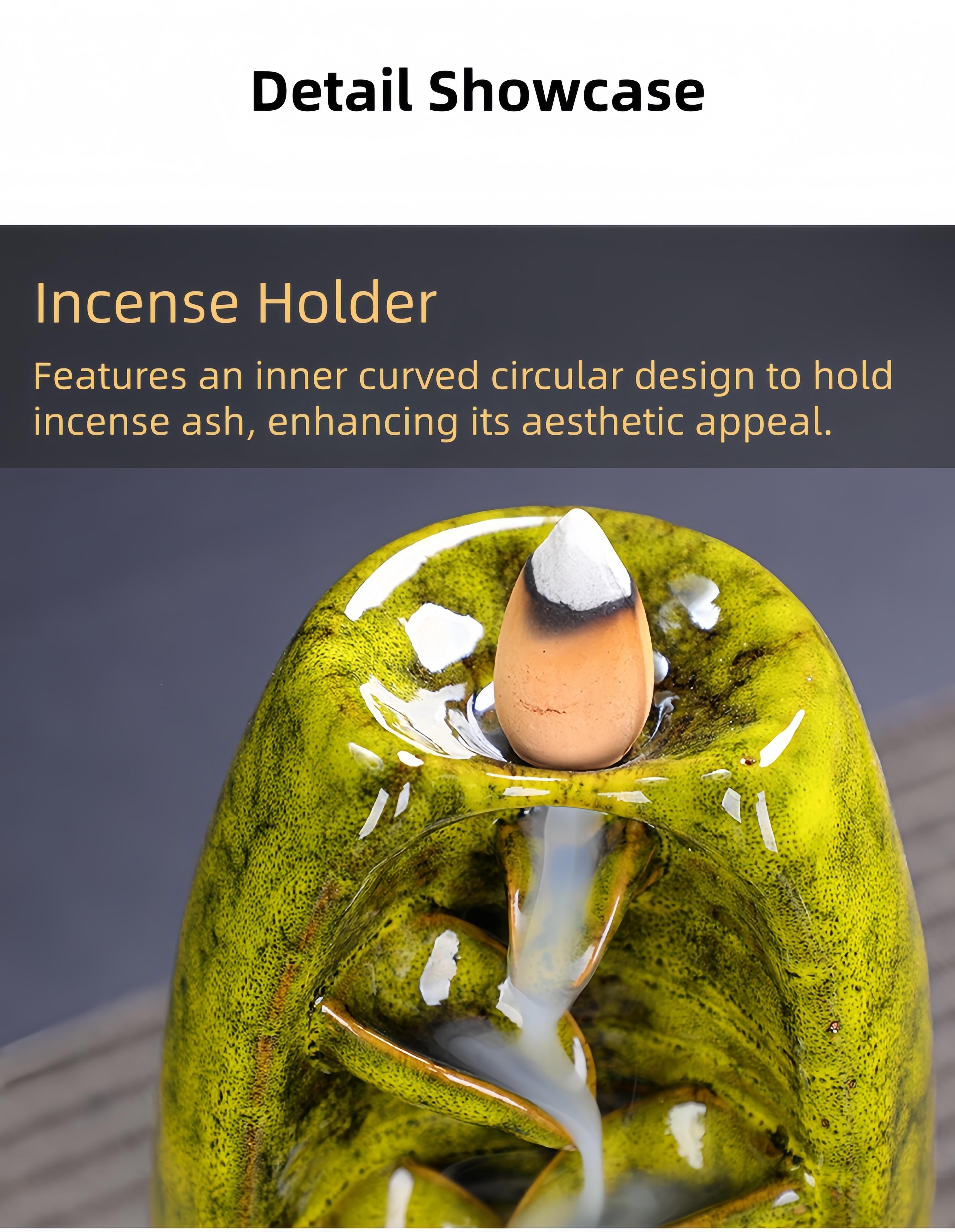 Inverted Incense Burner, Aromatherapy Diffuser, and Backflow Incense—Unique and Novel Home Decor Artistic Ornaments and Gifts Room Decor, Home Office, Yoga Meditation, and Fitness Scene Gifts