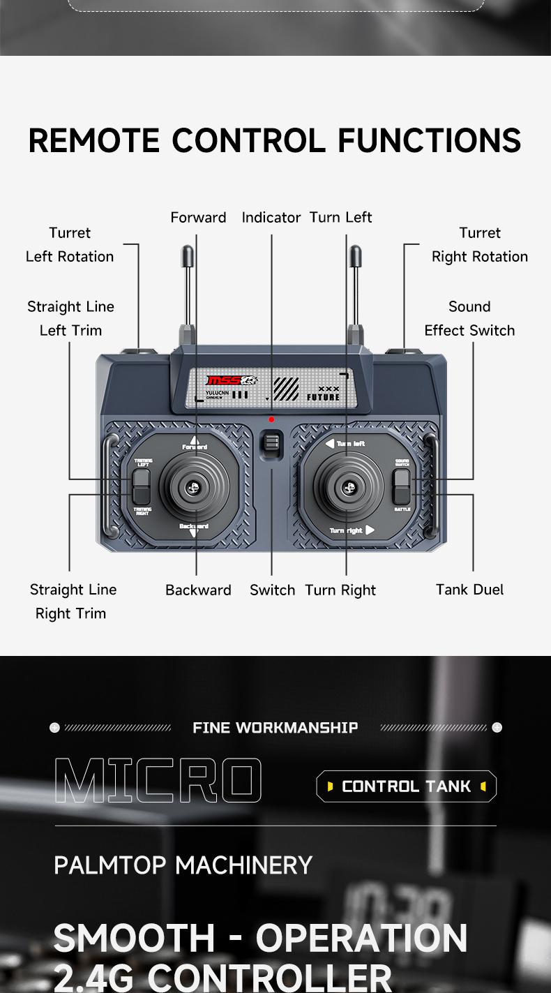 BRRRRT 1/64 RC Tank,Remote Control Military Army Tank Model with Infrared Battle System & Rotating Turret,2.4Ghz RC Vehicle Toy for Kids and Adults