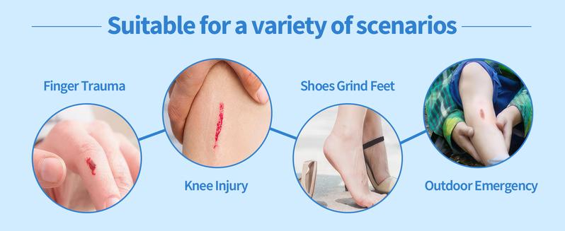 Ourmed Waterproof Bandages, Clear Adhesive Bandages for First-Aid, Wound Care, Fingers, Knees and Heels, Stays on Skin in The Bath, Shower or Pool, Assorted Sizes, 100 Count