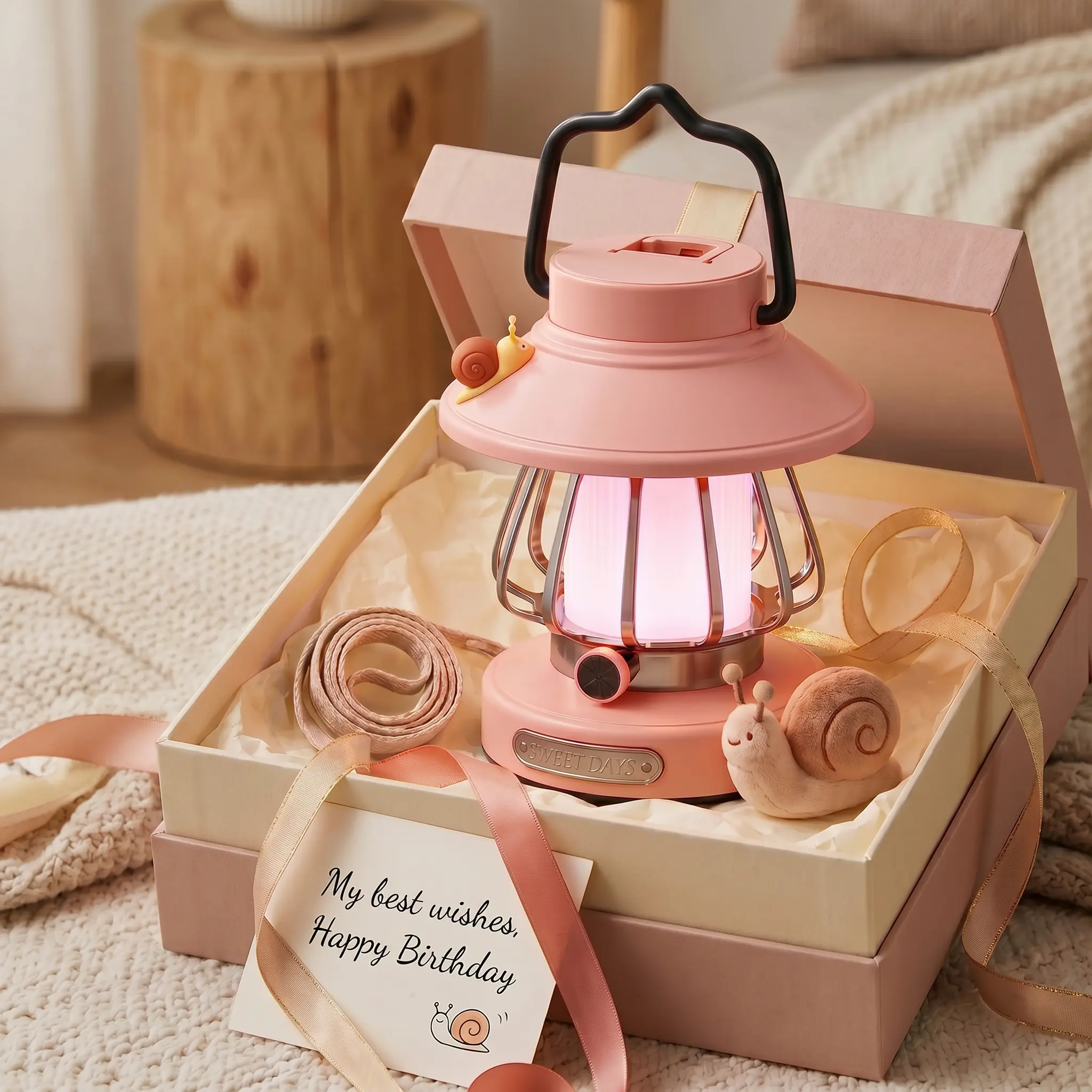 Cute Viral Trendy Snail Night Light for Kids,3-Color Stepless Dimming ABS Lantern, Safe No Sharp Edges Easy-to-Use, Ideal Birthday Gift for Toddlers, Camping & Bedroom Decor
