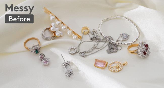 Lifewit Travel Jewelry Organizer Case with Mirror, Compact Jewelry Box for Women and Girls, Ideal Gift for Her, Portable Storage for Beach