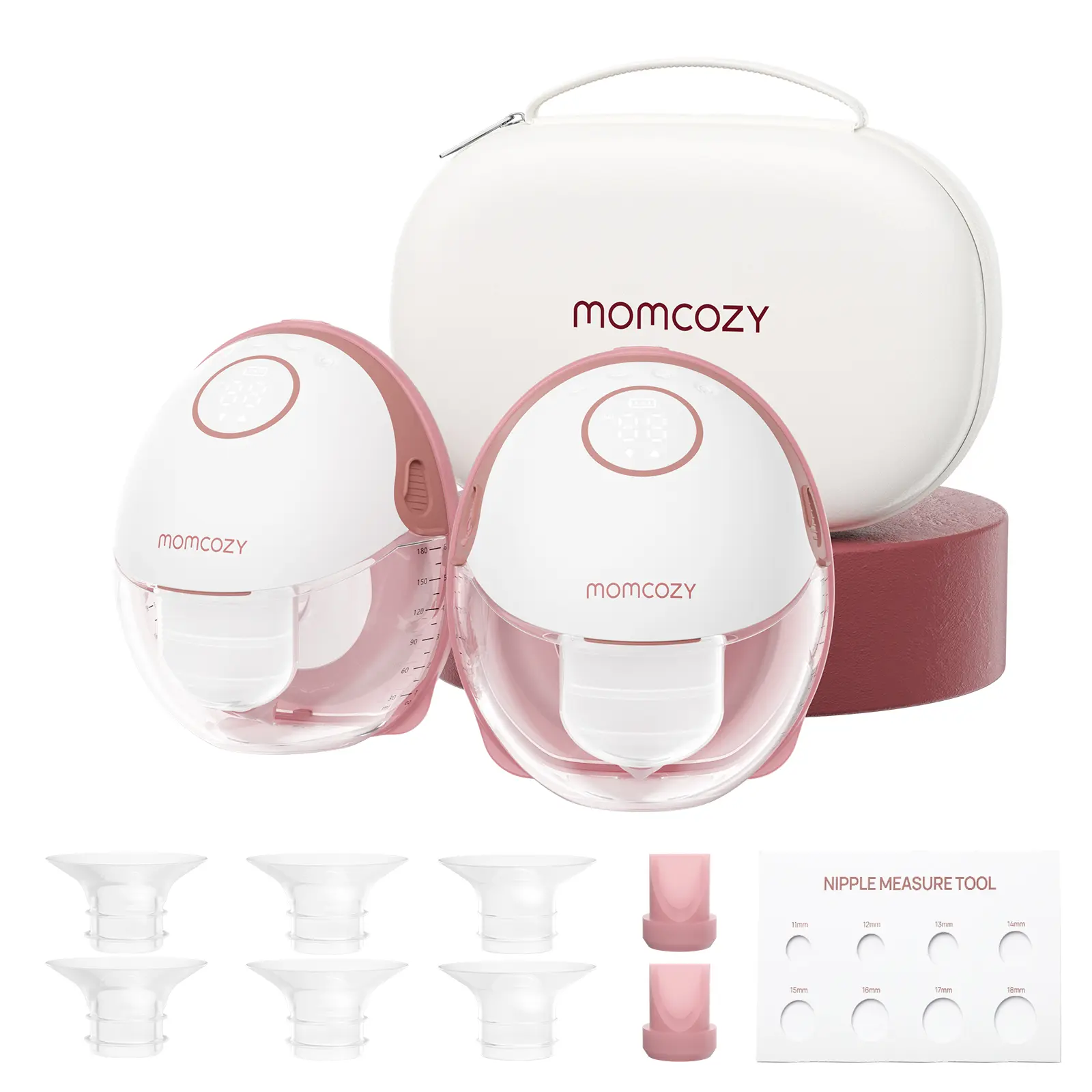 【Live Only】Momcozy  Hands-Free Mobile Breast Pump | M6, Wearable Breast Pump, Ideal Rhythm, DoubleFit Flange, Better Fit, More Discreet, 3 Modes and 9 Levels, 24mm