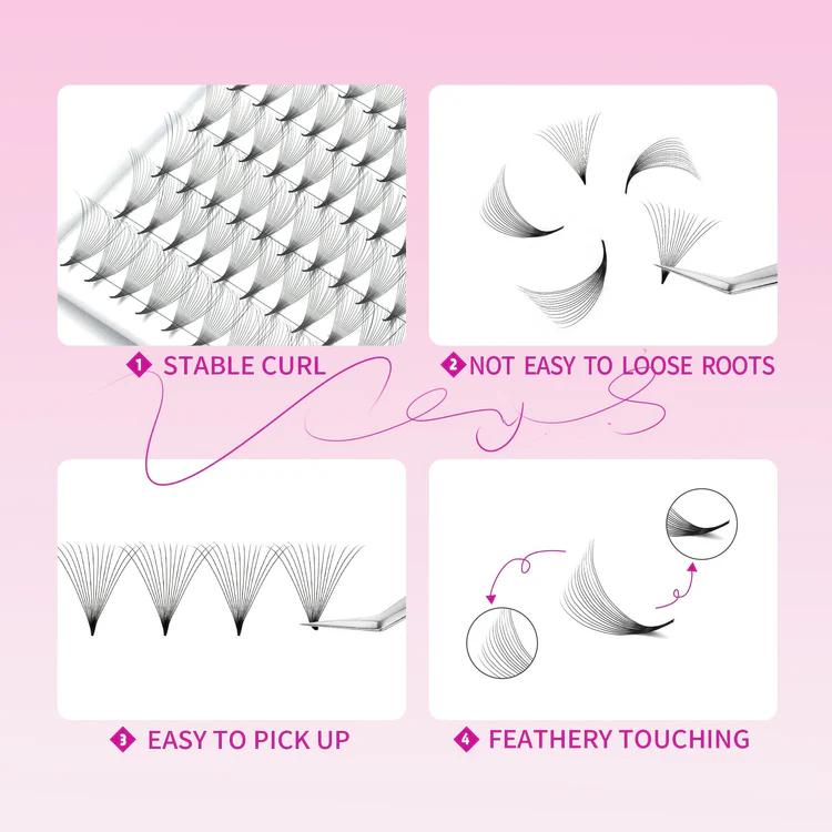 Veyes Inc Premade Fans Lashes NarrowPro 14D 16D Fans