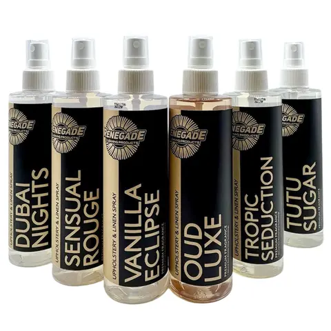 Renegade Cleaning Luxury Upholstery & Linen Sprays (8 Oz.) Long-Lasting Home, Car & Fabric Freshener • Designer-Inspired Fragrance • Odor Eliminator