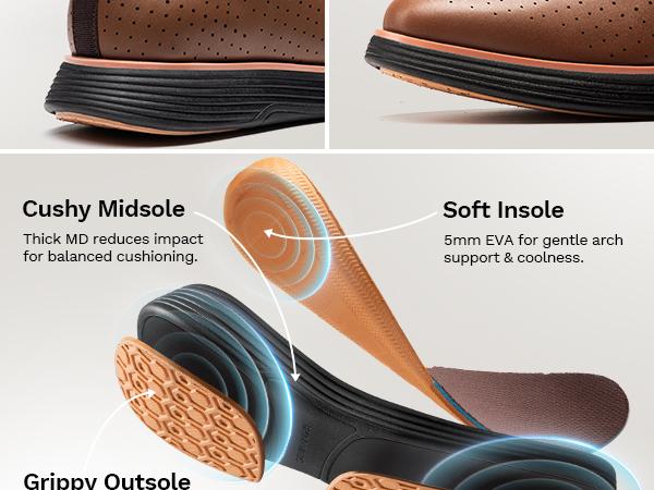 Bruno Marc [MaxFlex Suite Craft-] Men's Black Oxford Sneakers Breathable Perforated PU Upper Round Toe Laces All Seasons Comfortable Casual Walking Shoes