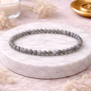 Labradorite Bracelet 6mm Natural Crystal Beads for Protection, Intuition & Transformation Handmade Healing Energy Jewelry