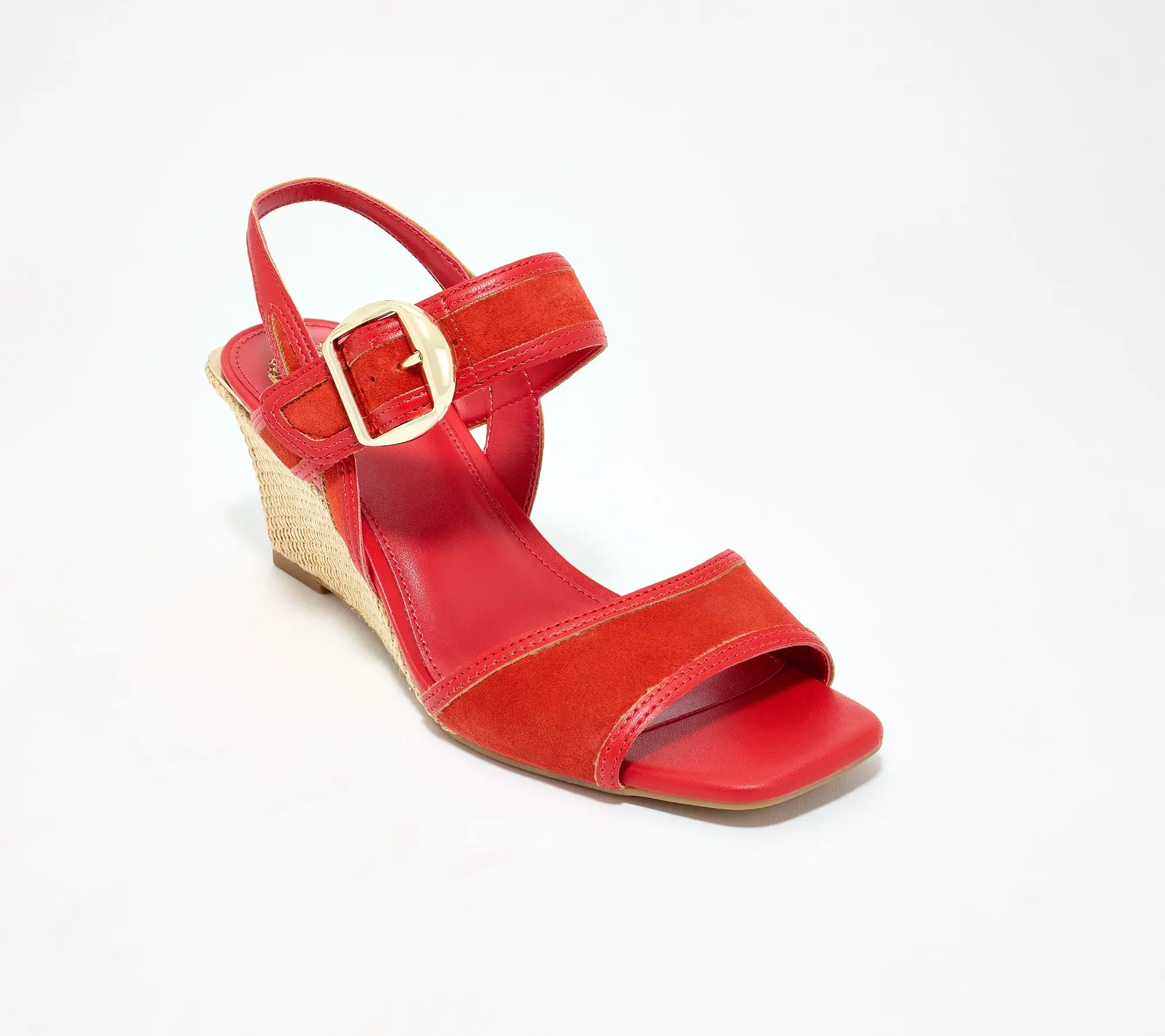 Vince Camuto Leather Espadrille Platform Wedges - Helcey