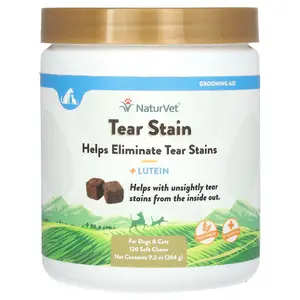 NaturVet Tear Stain + Lutein, For Dogs & Cats, 120 Soft Chews, 9.3 oz (264 g)