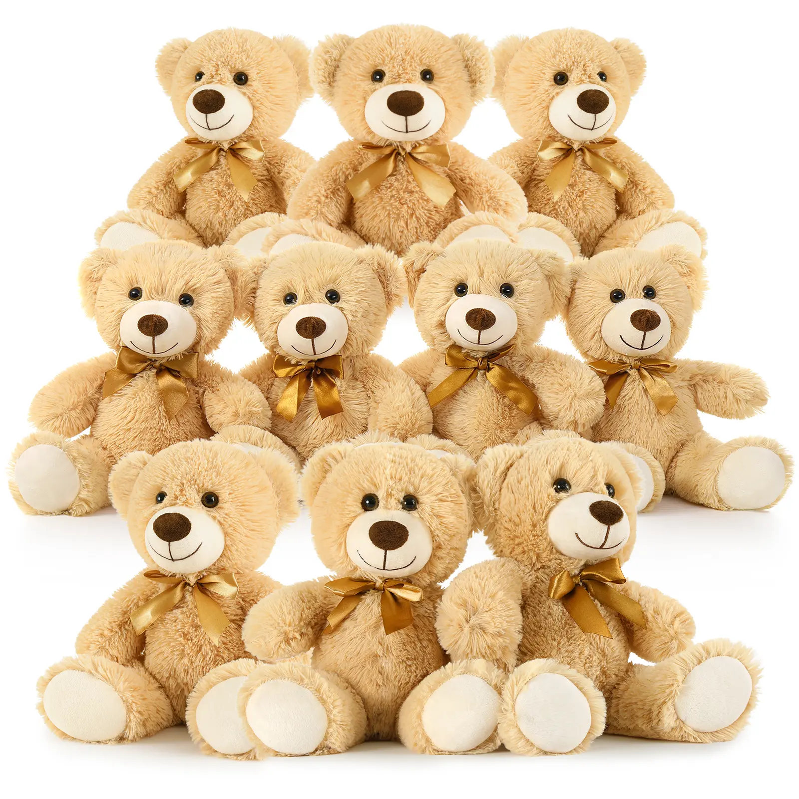 Teddy Bear Plush Toy Baby Shower Bulk 14'' Cute Multi color Teddy Bear Stuffed Animals,Gift for Kids Girls Girlfriend Birthday Christmas Valentine's Day