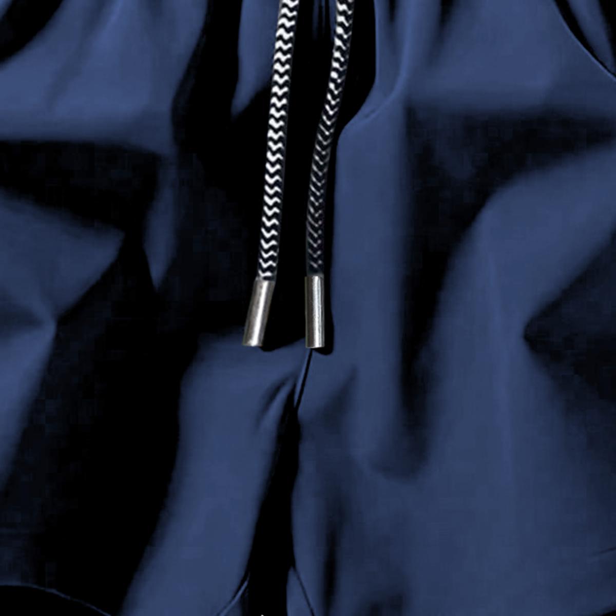 Men's Solid Color Casual Shorts Three-Piece Set, With Zipper Pockets, Summer Fashion Drawstring Sports Shorts, Suitable For Gym And Outdoor Wear