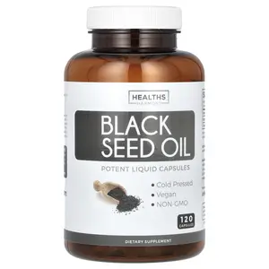 Healths Harmony Black Seed Oil, 120 Capsules (500 mg per Capsule)