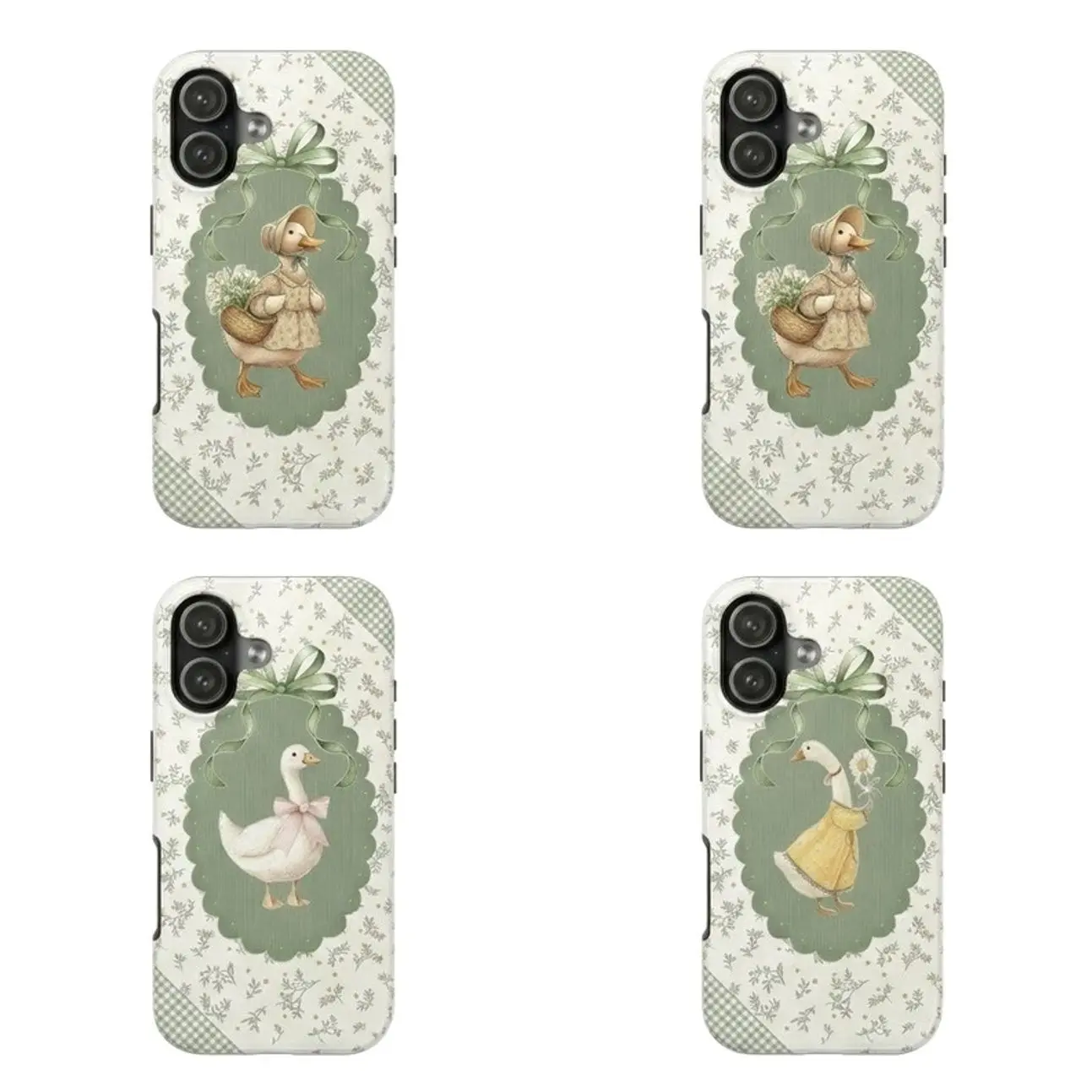Cute Geese Phone Case - Goose Case Mobile Phone Cover - Duck Gift Protective Cover Tough iPhone X 11 12 13 14 15 16 17 Impact Resistant Polycarbonate TPU