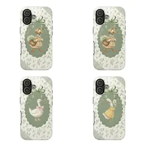 Cute Geese Phone Case - Goose Case Mobile Phone Cover - Duck Gift Protective Cover Tough iPhone X 11 12 13 14 15 16 17 Impact Resistant Polycarbonate TPU