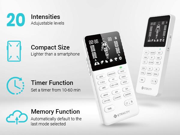 Etekcity 4 - Output TENS Unit, Muscle Accessory Machine, Neck Back Massager, Rechargeable Electric Comfort Device, TikTokShopBlackFriday Deal