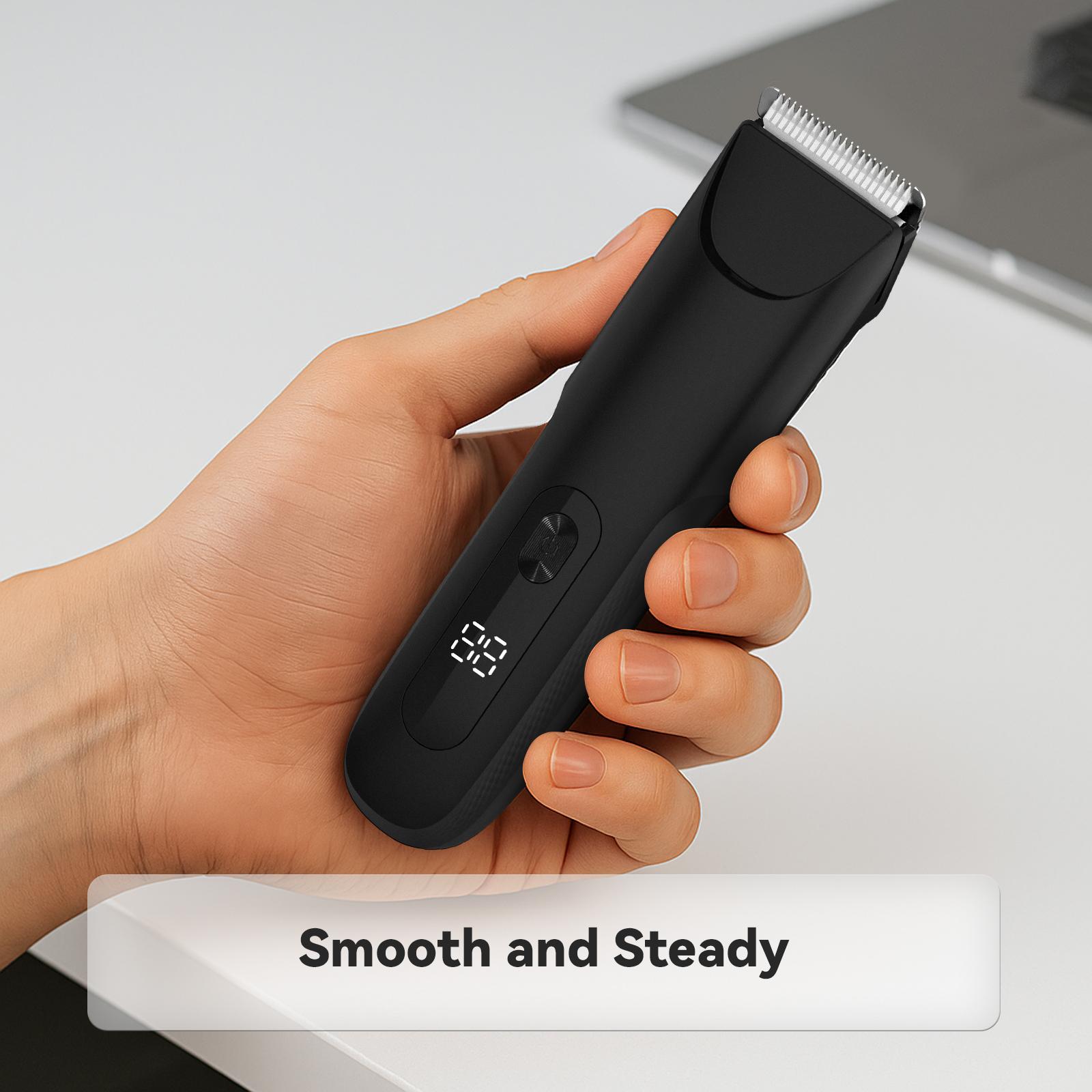 Men's Electric Body Hair Trimmer Rechargeable Cordless with Smart Digital Display USB Charging High-Speed Motor Painless Grooming for Legs Underarms Bikini Shaver Men's Electric Body Hair Trimmer Rechargeable Cordless with Smart Digital Display USB Charging High-Speed Motor Painless Grooming for Legs Underarms Bikini Shaver